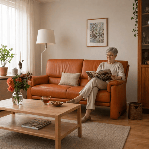 Comfora_relaxbank_Fameux_Leer_Oranje_3